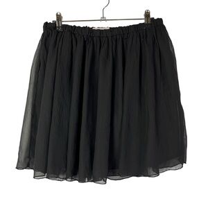 Adam Levine Black Chiffon Layered Y2K Mini Skirt XL